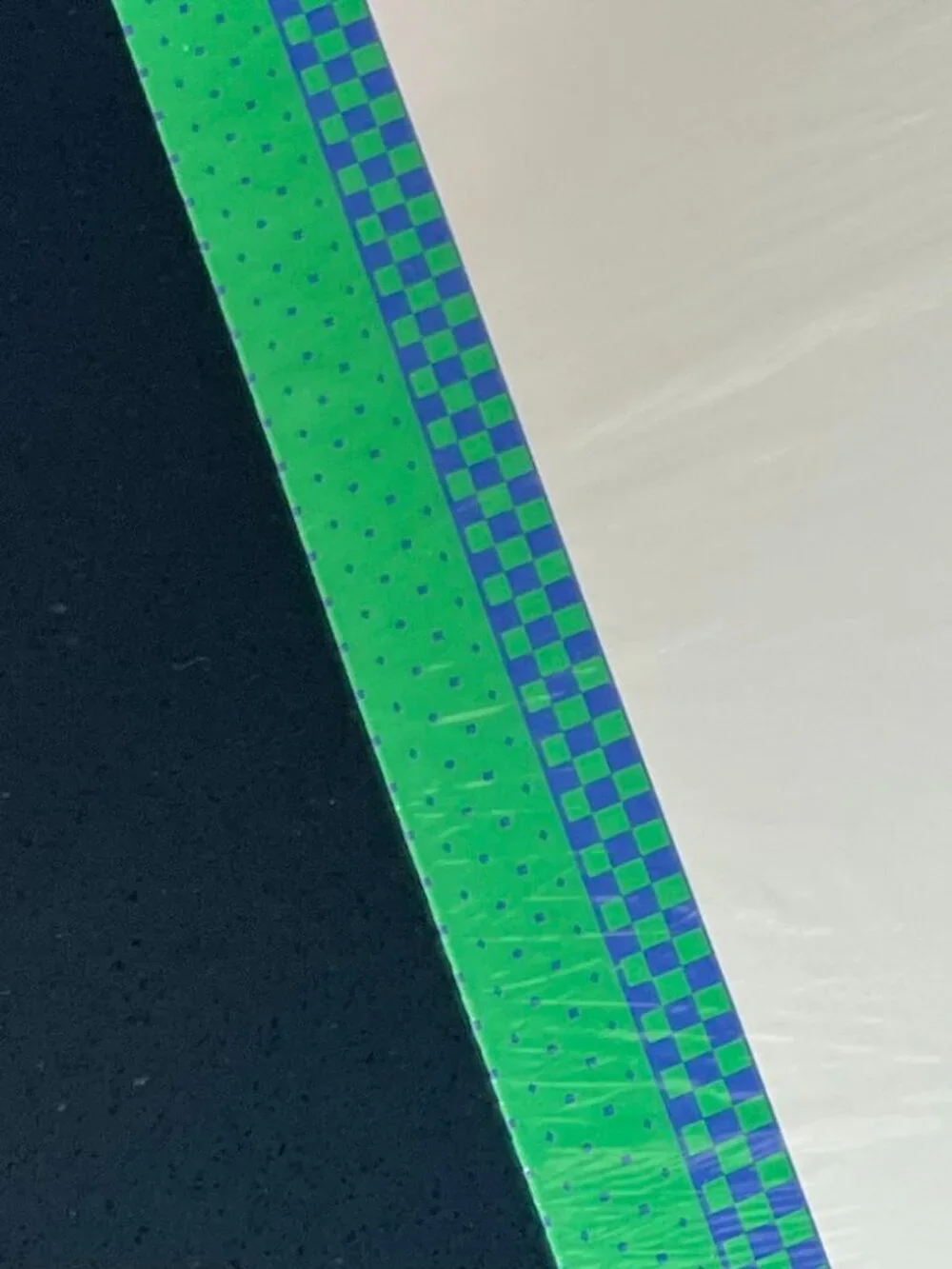 Green and Blue Polka Dot and Check Stationary